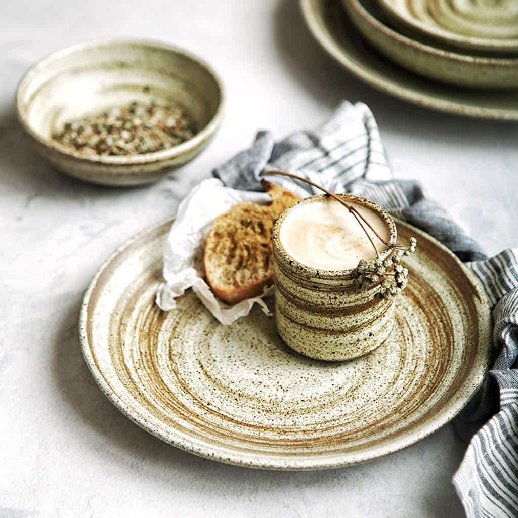 中国食器セット、ディナー プレート セラミックス食器セット、レトロ