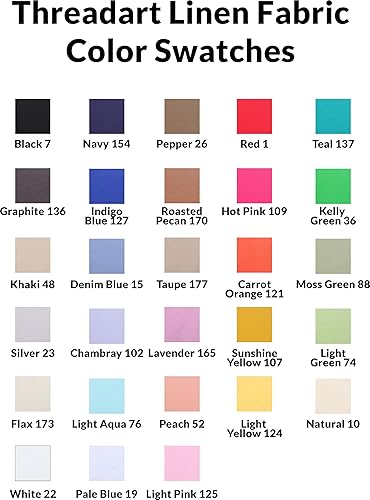 Miniatura 4 de Threadart The Yard - Tela de lino de algodón de alta calidad para bordado, punto de cruz, ropa, lienzo de lino, decoración del hogar, 55 pulgadas de