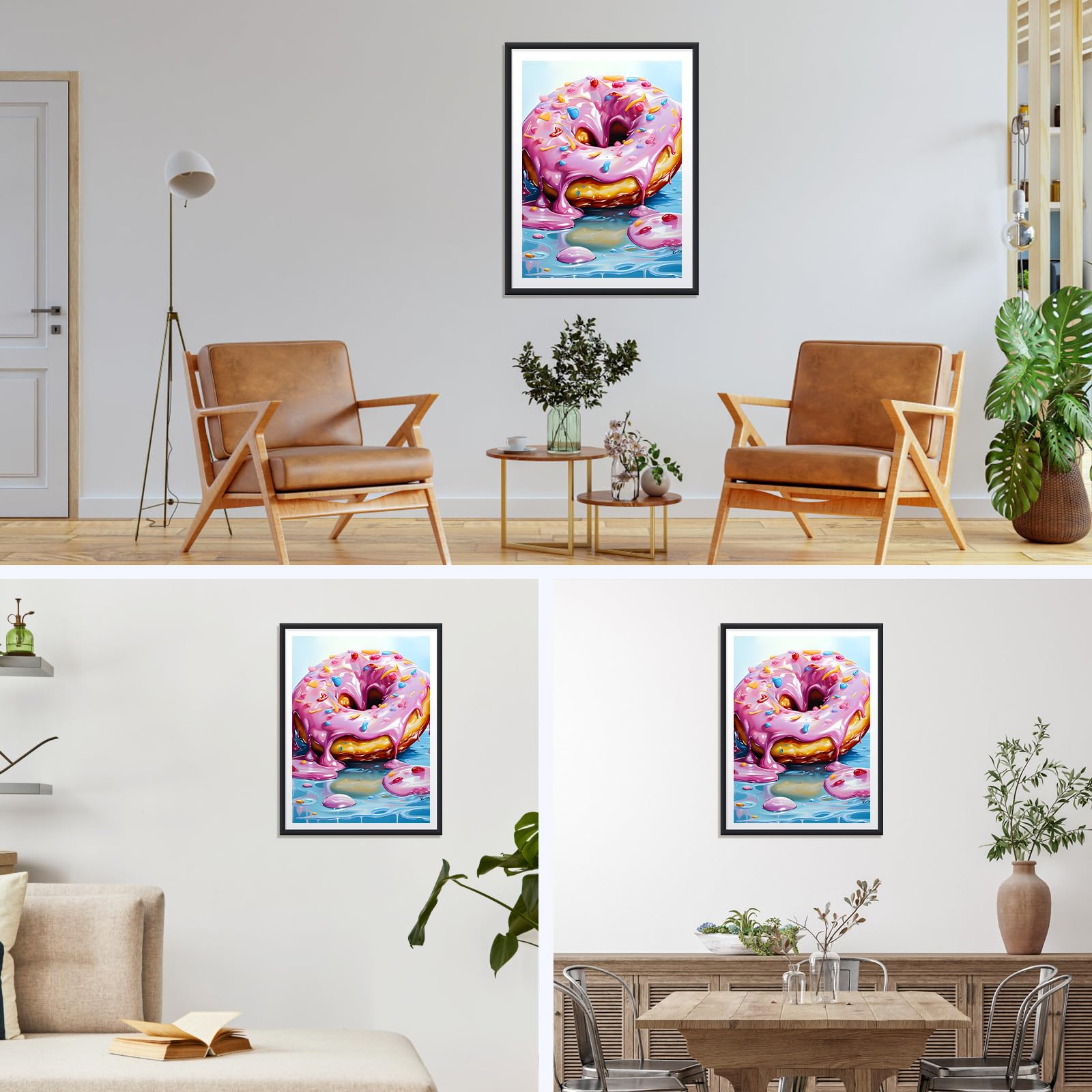 NAIMOER Nain Peinture Diamant Adulte, Diamond Painting Noël Complet, Diamant Painting Maison Kit Enfants Diamant Strass Point De Croix Cristal Diamond Painting Pour Home Décor 30x40cm