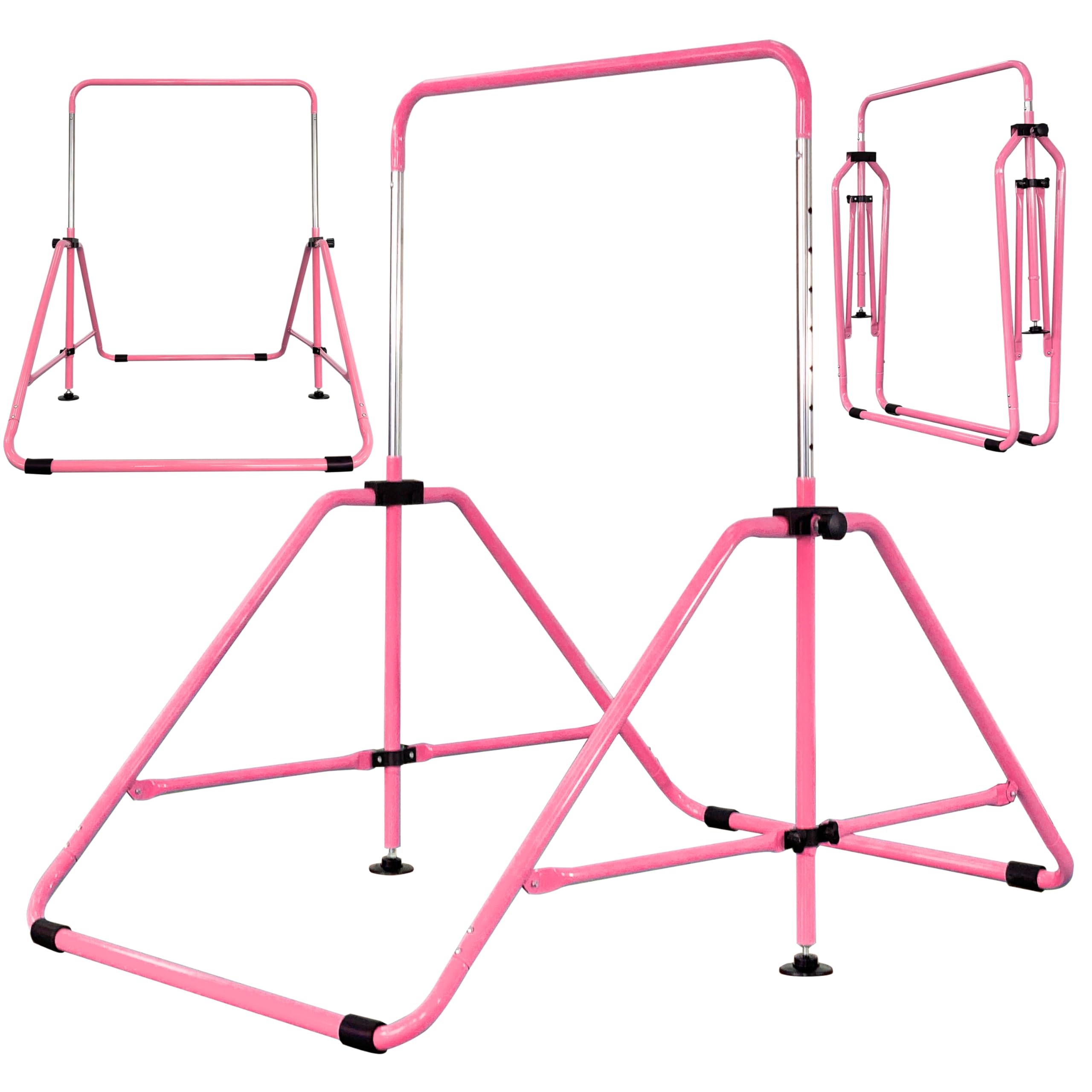 MARFULA Upgrade Foldable Gymnastic Bar with Mat for Kids Ages 3-12, 200 lbs Weight Capacity, Gymnastic Kip Bar Horizontal Bar for Kids, Gymnastic Training Equipment for Home and Gym Center Use