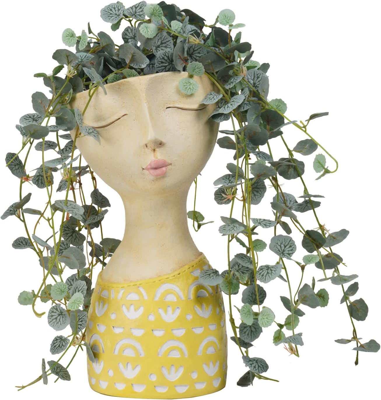 DiliComing Face Planter-Pots for Indoor Plants Cute Plant Pots Head Planter