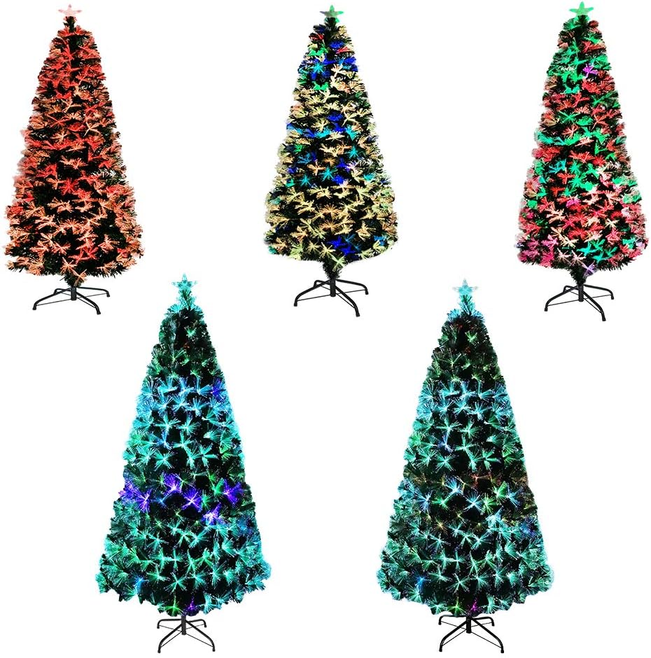 COSTWAY Albero di Natale Innevato 180/220 cm, Albero di Natale Slim con Pigne, Base di Metallo e Rami Rigogliosi in PVC, Ideale per Casa, Ufficio e Negozio (220 cm