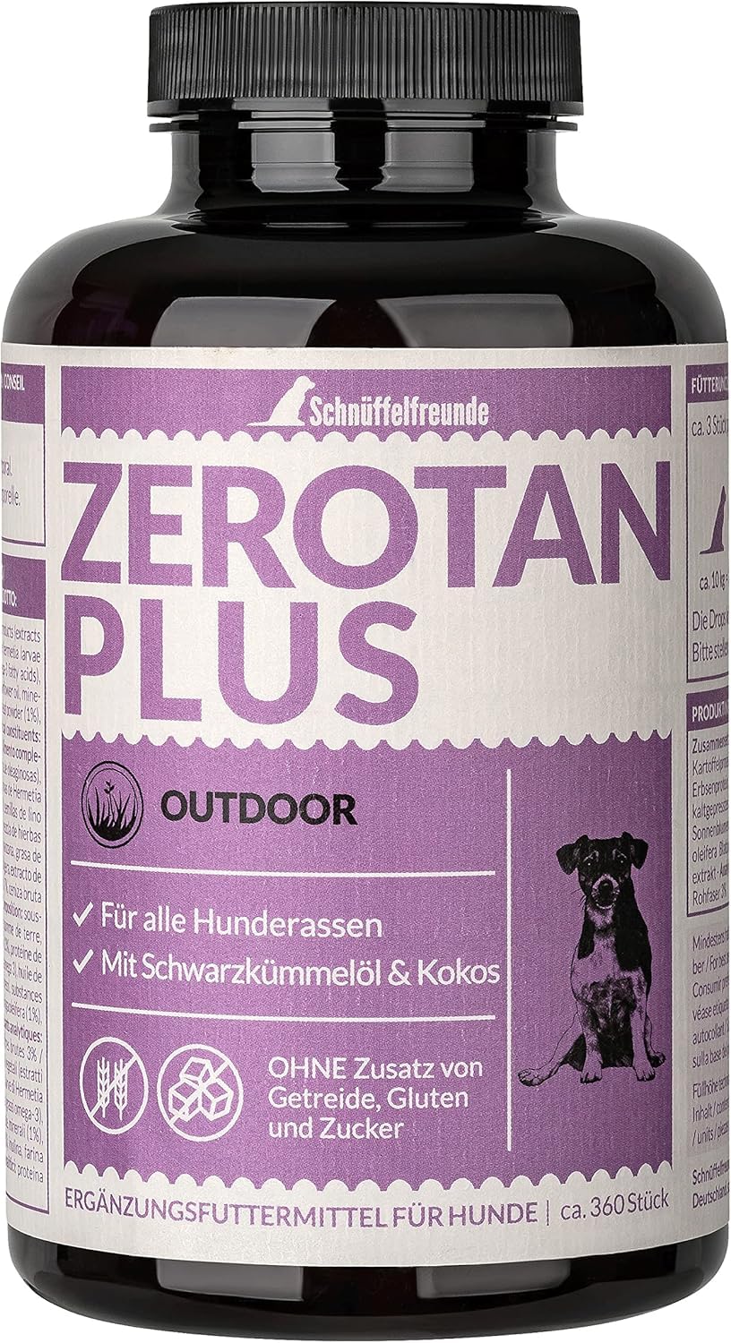 Zerotan Plus I Snack pour Chiens - avec Huile de Coco et Huile de Cumin Noir - Soutient Le Chien Pendant la Saison en Plein Air - Fabriqué en Allemagne (300g)