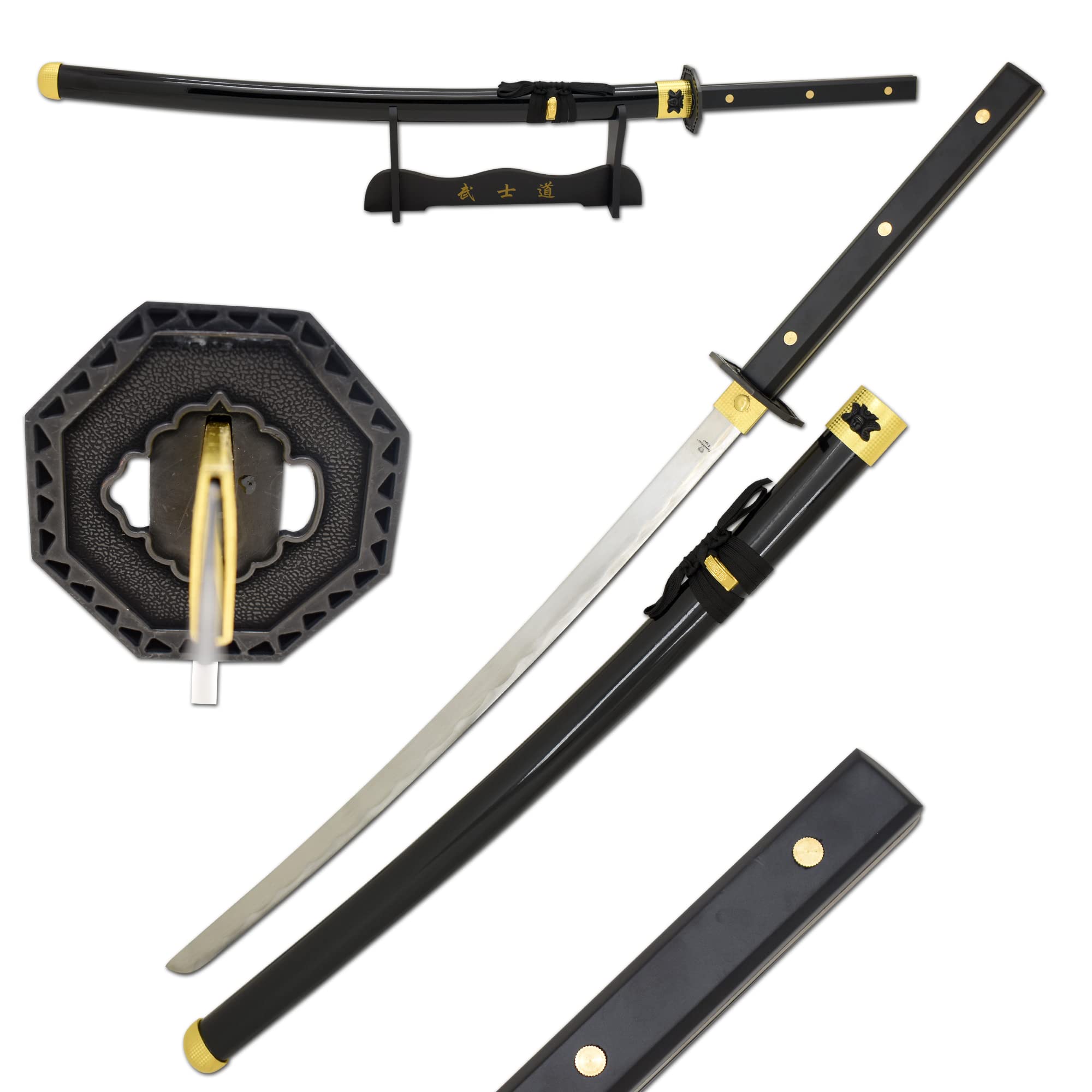 Snake Eye Tactical Classic-Two Tone Samurai Katana Sword Comes with Display Stand