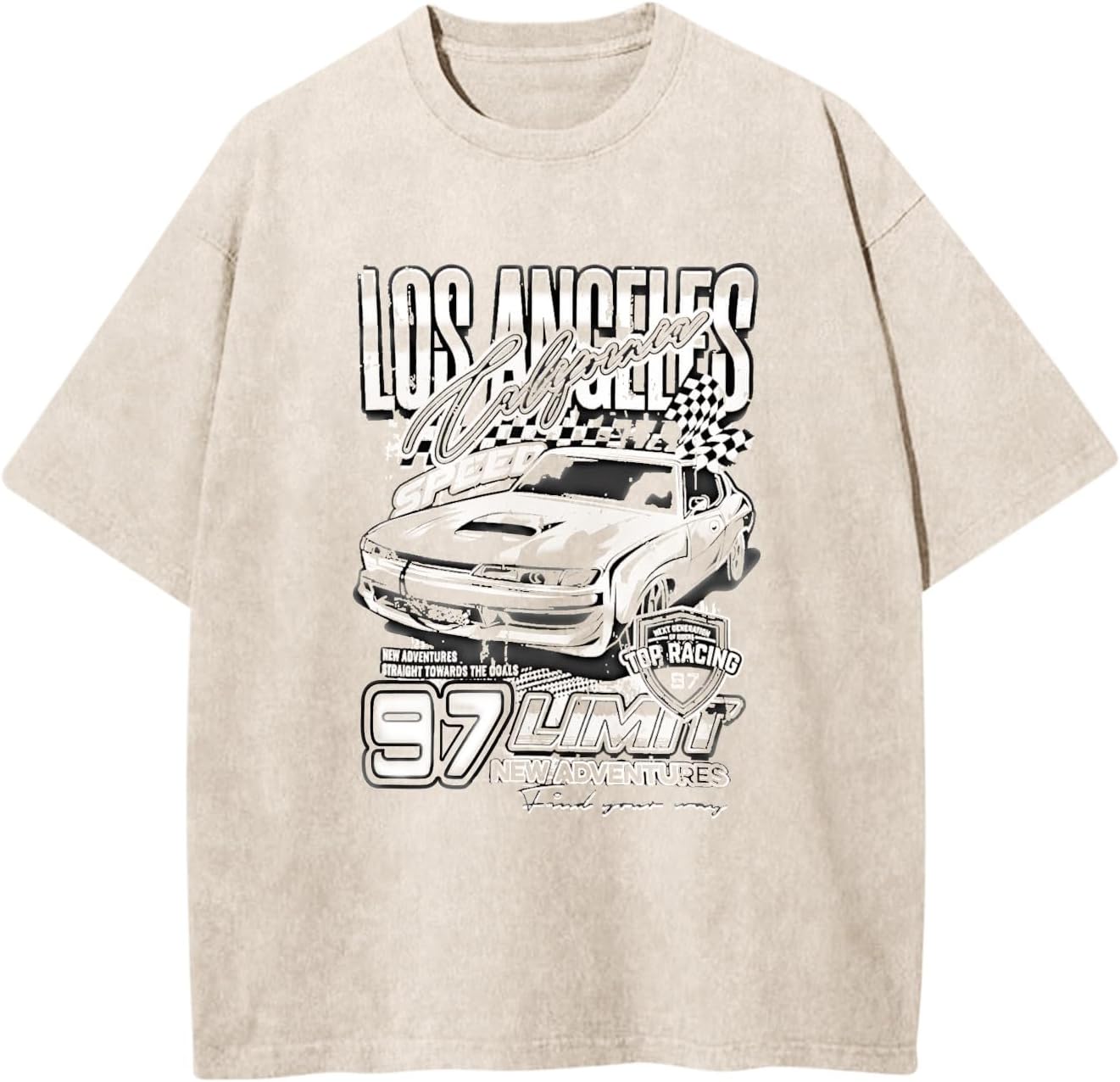 Oversized Boys Tshirts Car Graphic Cotton Tees Kids Acid Wash Vintage Tshirt Youth Short Sleeve Distressed Tops