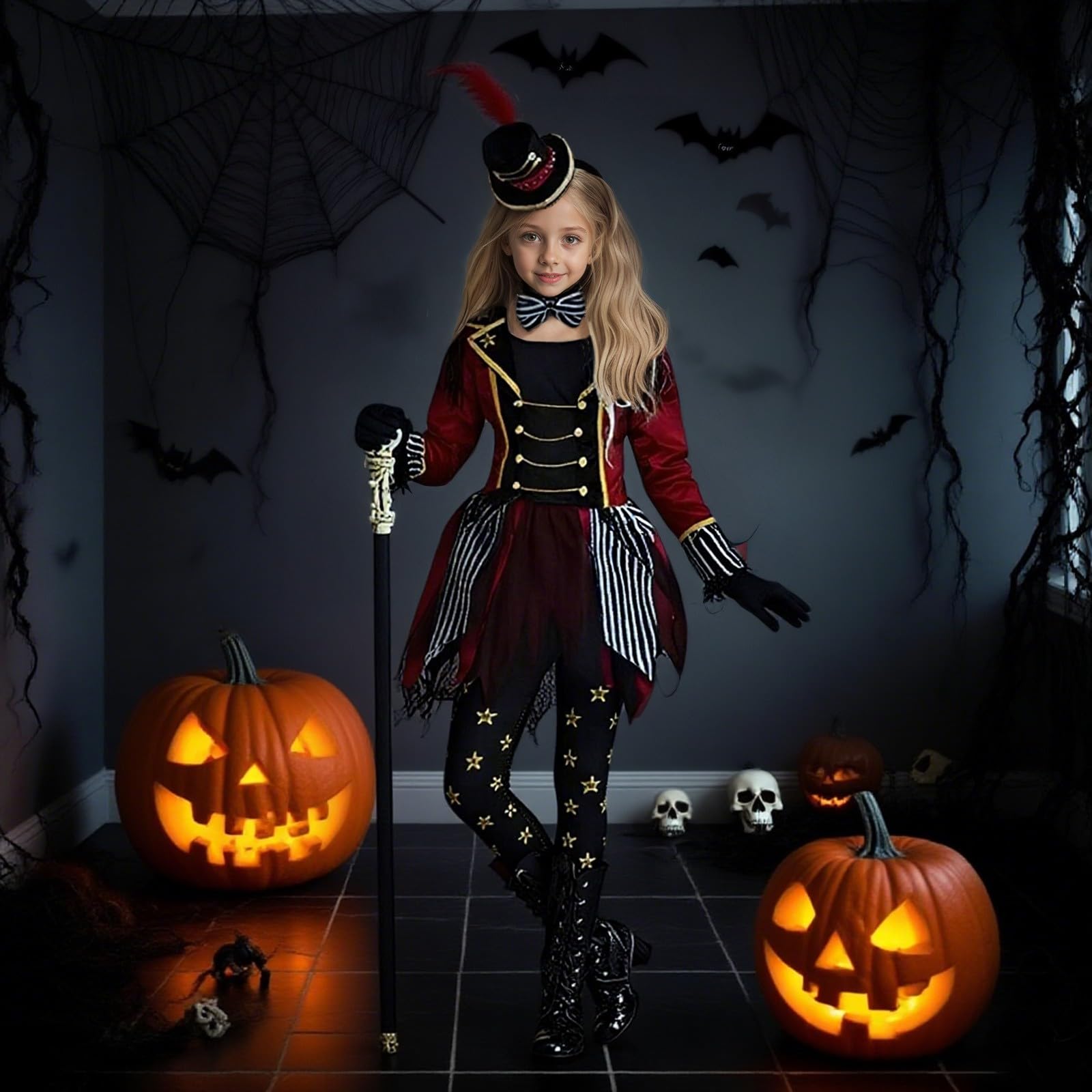 Genérico Disfraz Halloween NiñA 2 AñOs,Disfraz De Payaso De Halloween Para NiñAs Elegante Traje De Fiesta Estilo Cortesano Con