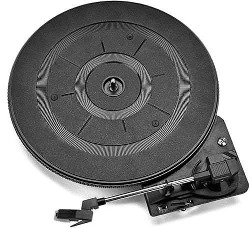 Miniatura 5 de LANRU Tocadiscos de vinilo vintage LP 11.0 in 3 velocidades (334578 RMP) con lápiz capacitivo fonógrafo accesorios piezas