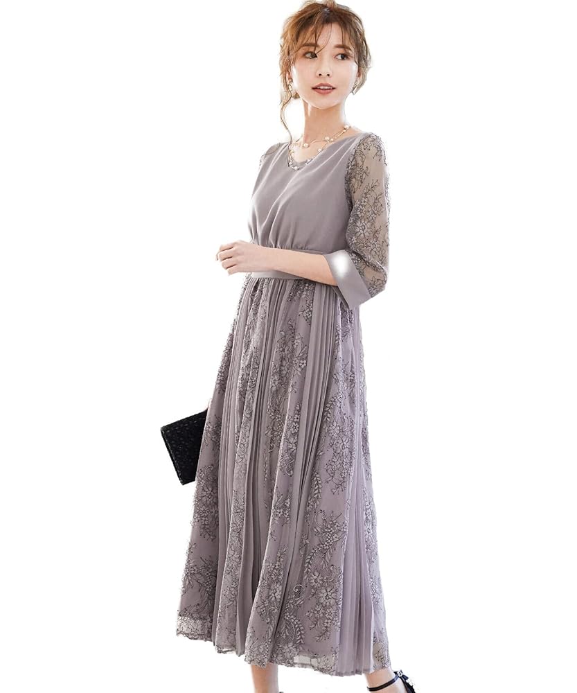 Amazon | [niana] 結婚式 ワンピース パーティードレス 花柄