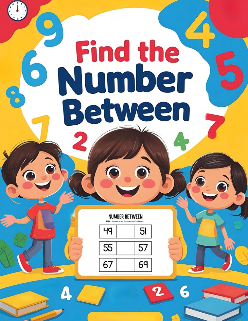 Find the Number Between: A Fun Math Activity Book for Kids to Learn Number Sequencing and Counting
