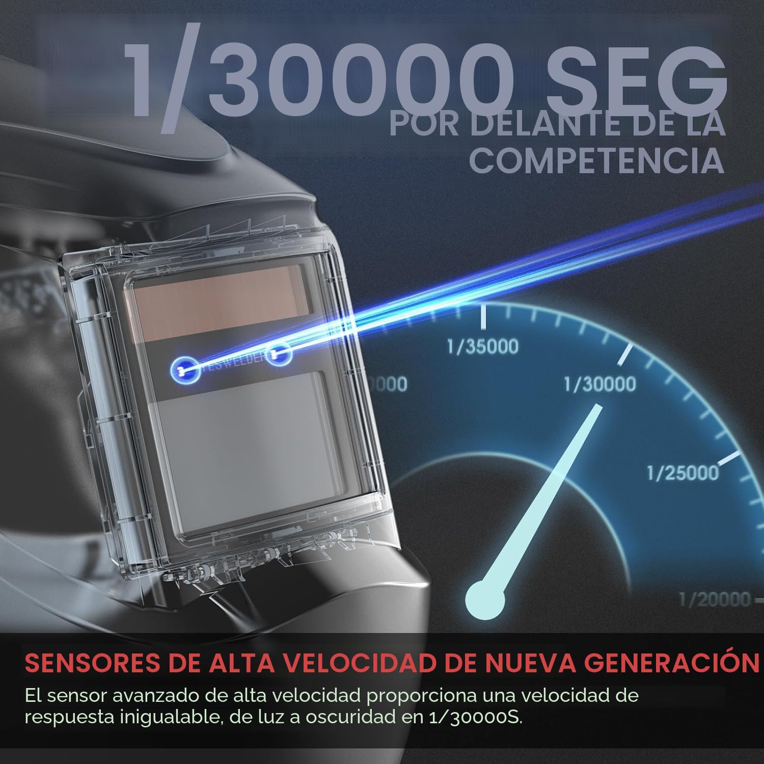 YESWELDER Color Verdadero Careta Soldar Automatica 92.5x42.5mm, Mascara de Soldar Bloqueo de Luz Azul, Capucha Casco de Soldadura Sombra Ancha 4/9-13 para TIG MIG ARC Grind