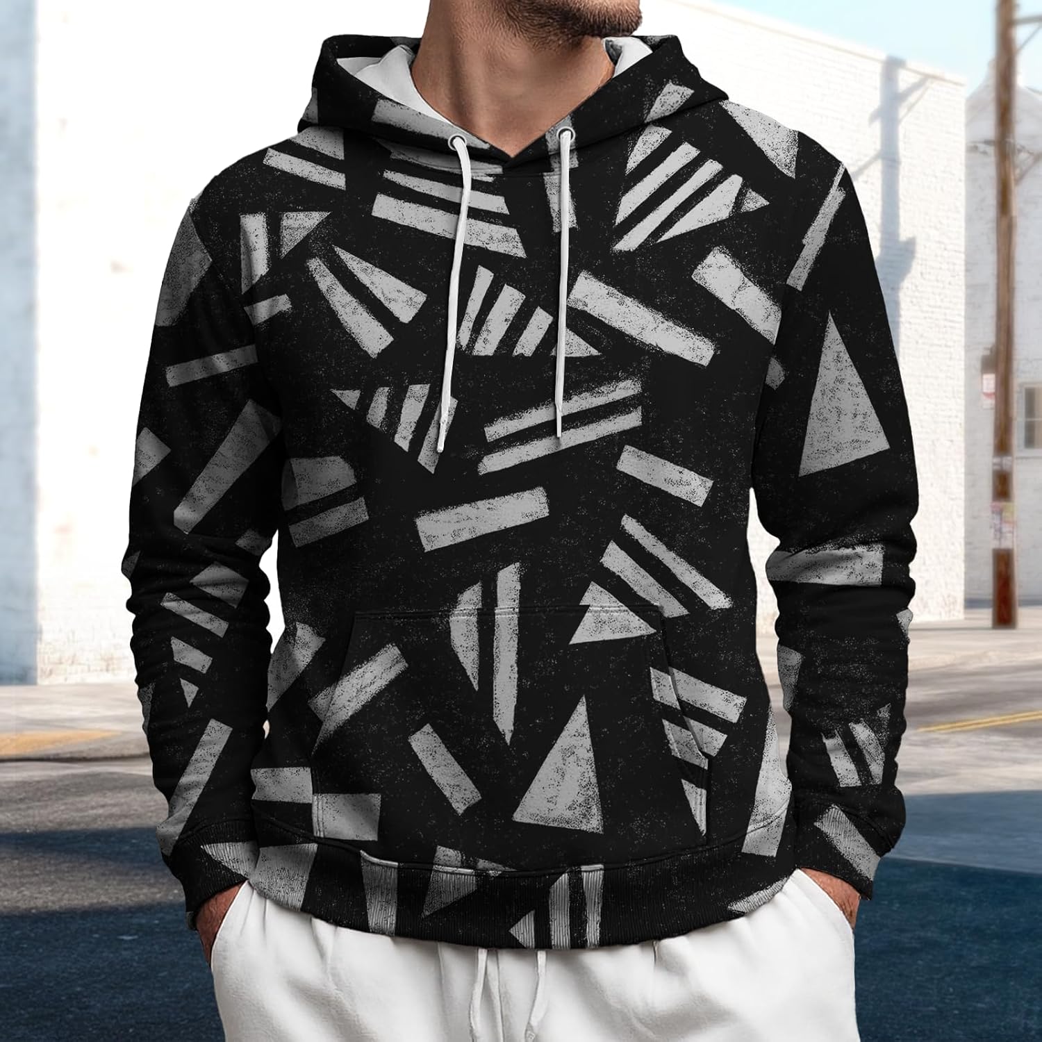 Graphic Sweatshirts For Men Soft And Comfy Long Sleeve Hoodies Pullover Street Western Fashion Outfits Plus Size - Image 2