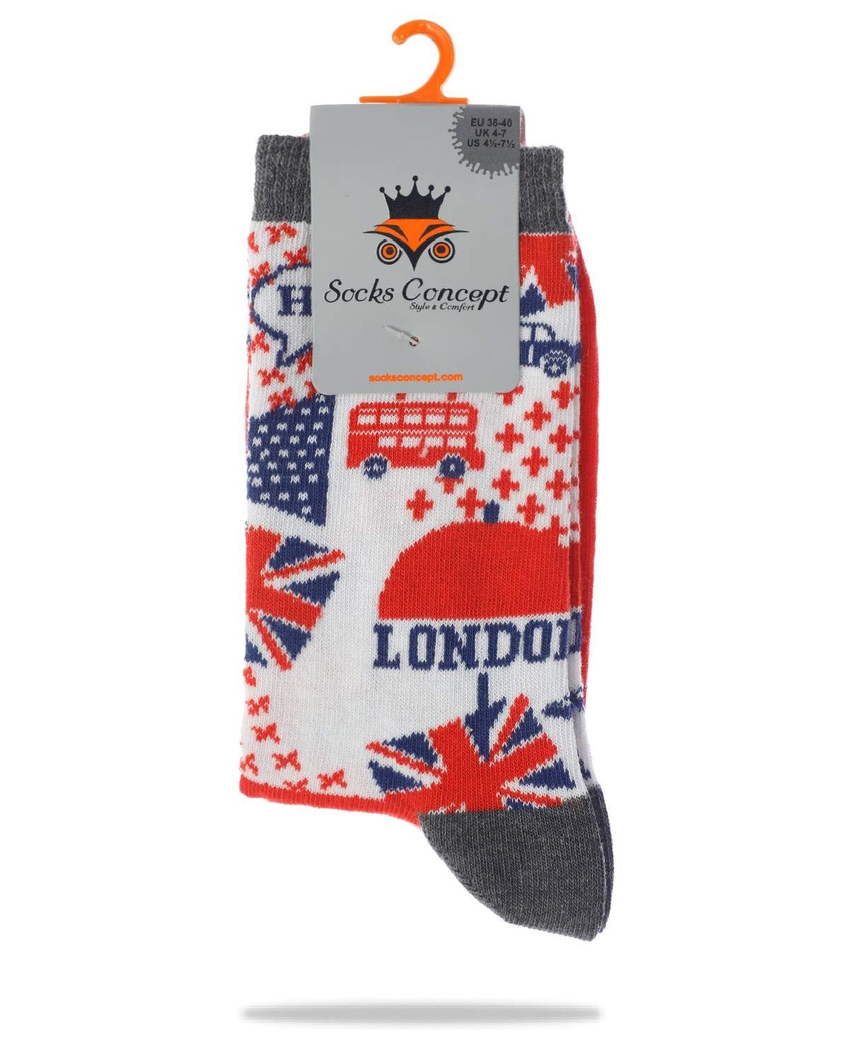 Unisex London Socks for Boys Girls | London Theme Christmas Gift | Size 4-7