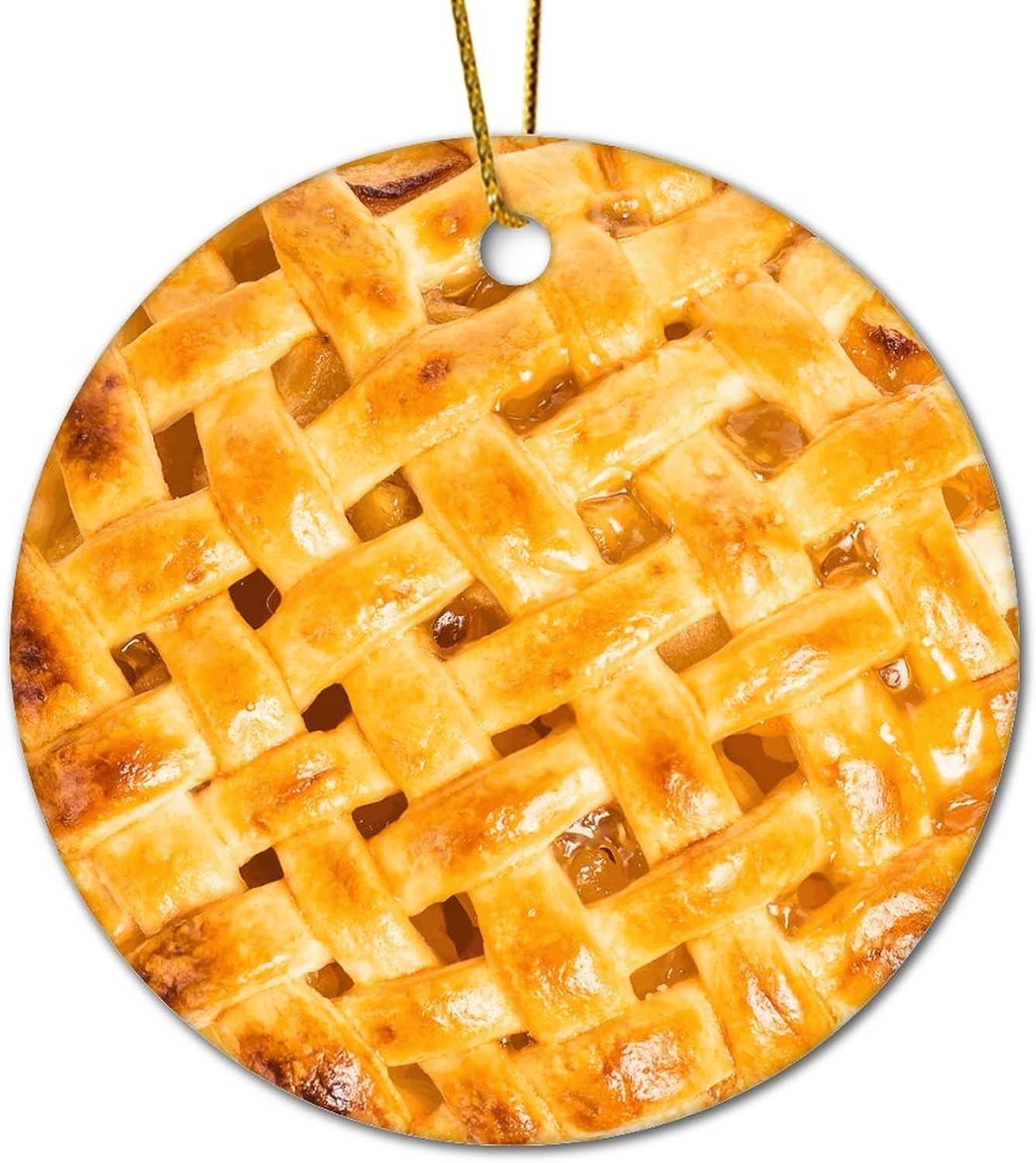 Christmas Tree Ornament 2023, Pancake Ceramic Keepsake, Realistic Food Hanging Pendant, Funny Fast Food Bauble, Food Christmas Decor, Xmas Gift Exchange Ideas, Coworker Gift, 3 inch