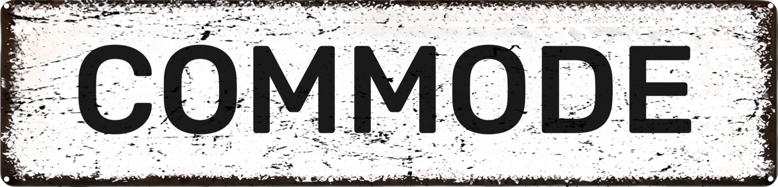 COMMODE Tin Sign Christmas Decor Retro Wall Decor For Home Coffee Bar Funny Aluminum Sign 4x16 Inch