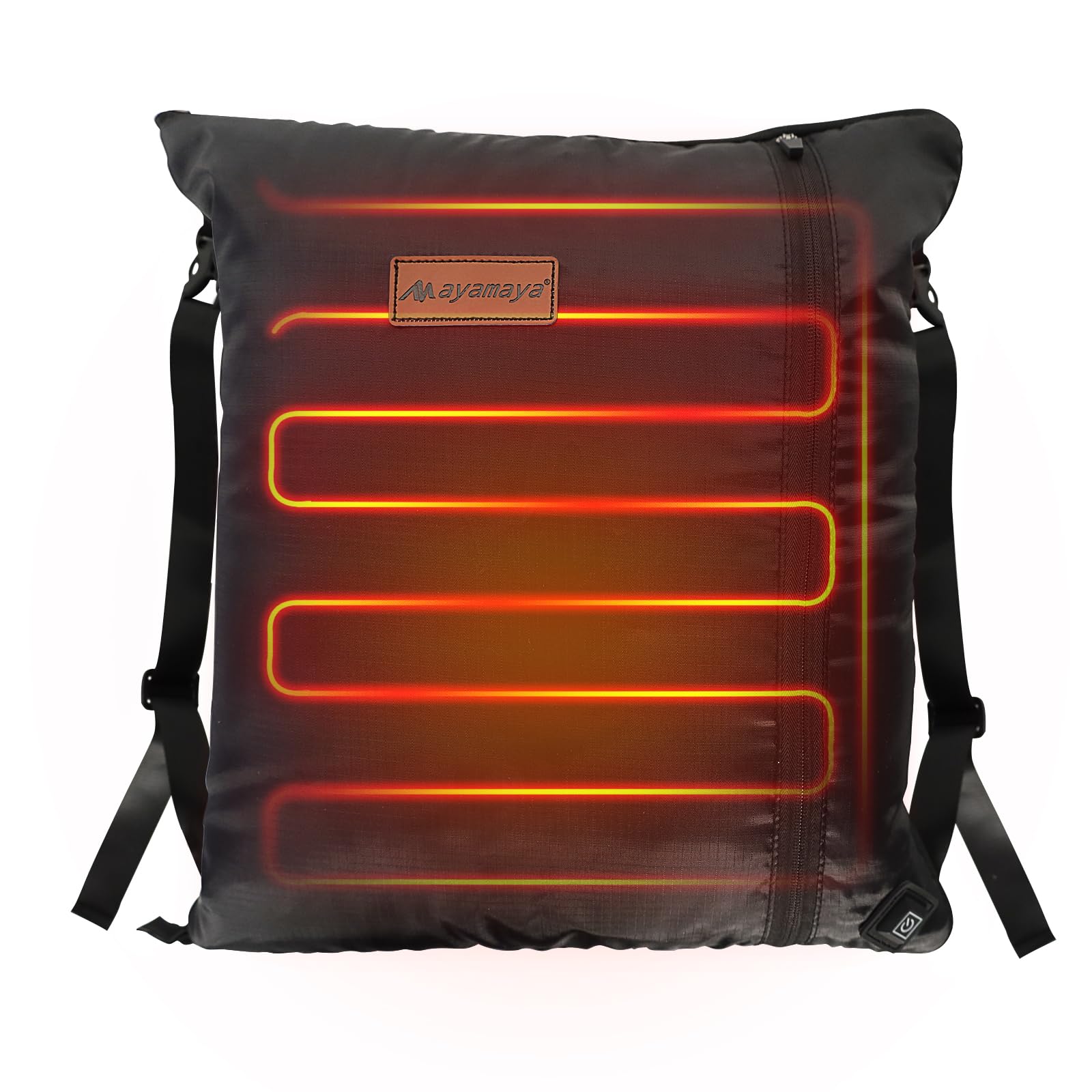 AYAMAYA Instant Heated TrekPak for Sleeping Bag, Hammock Underquilts,Heated Camping Blanket - Hot Pocket Wireless Heating Pads with 5000mAh Rechargeable Battery Stuff Sack for Winter Camping Hiking