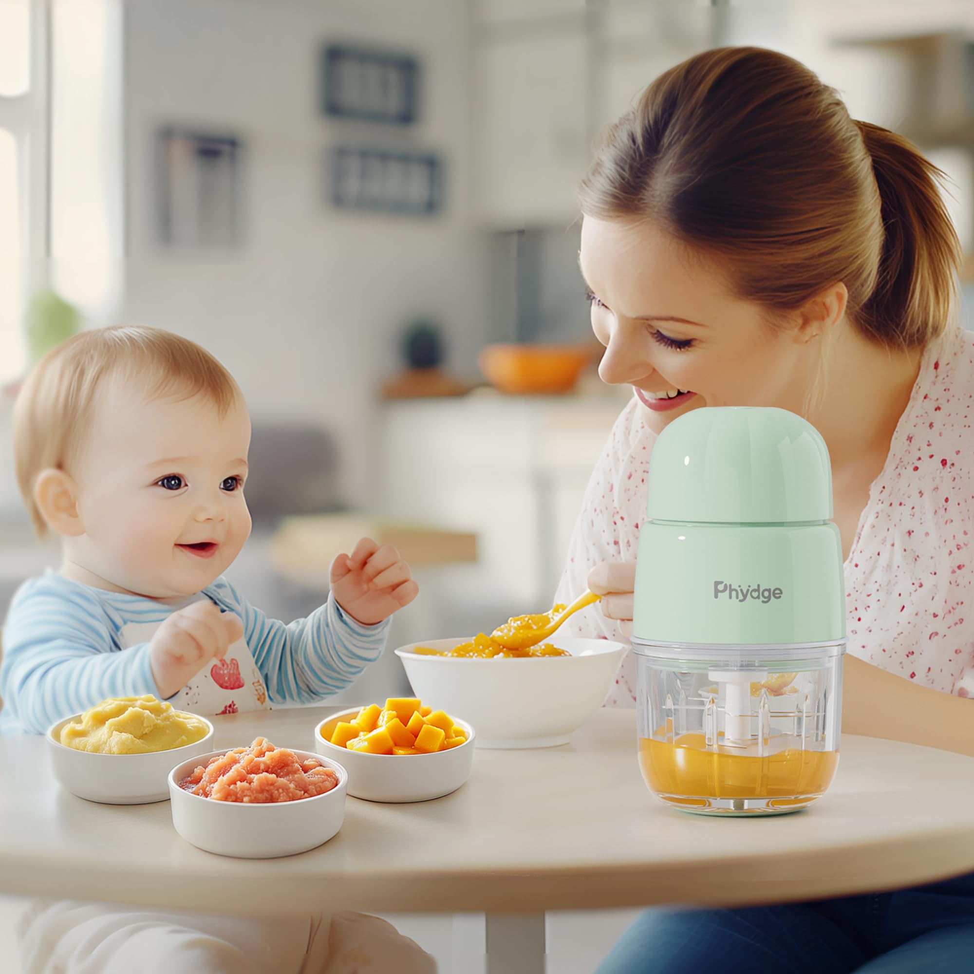 Fabricante de alimentos para bebés, puré de alimentos para bebés, licuadora de alimentos para bebés verde, procesador de alimentos para bebés, frutas, verduras, carne