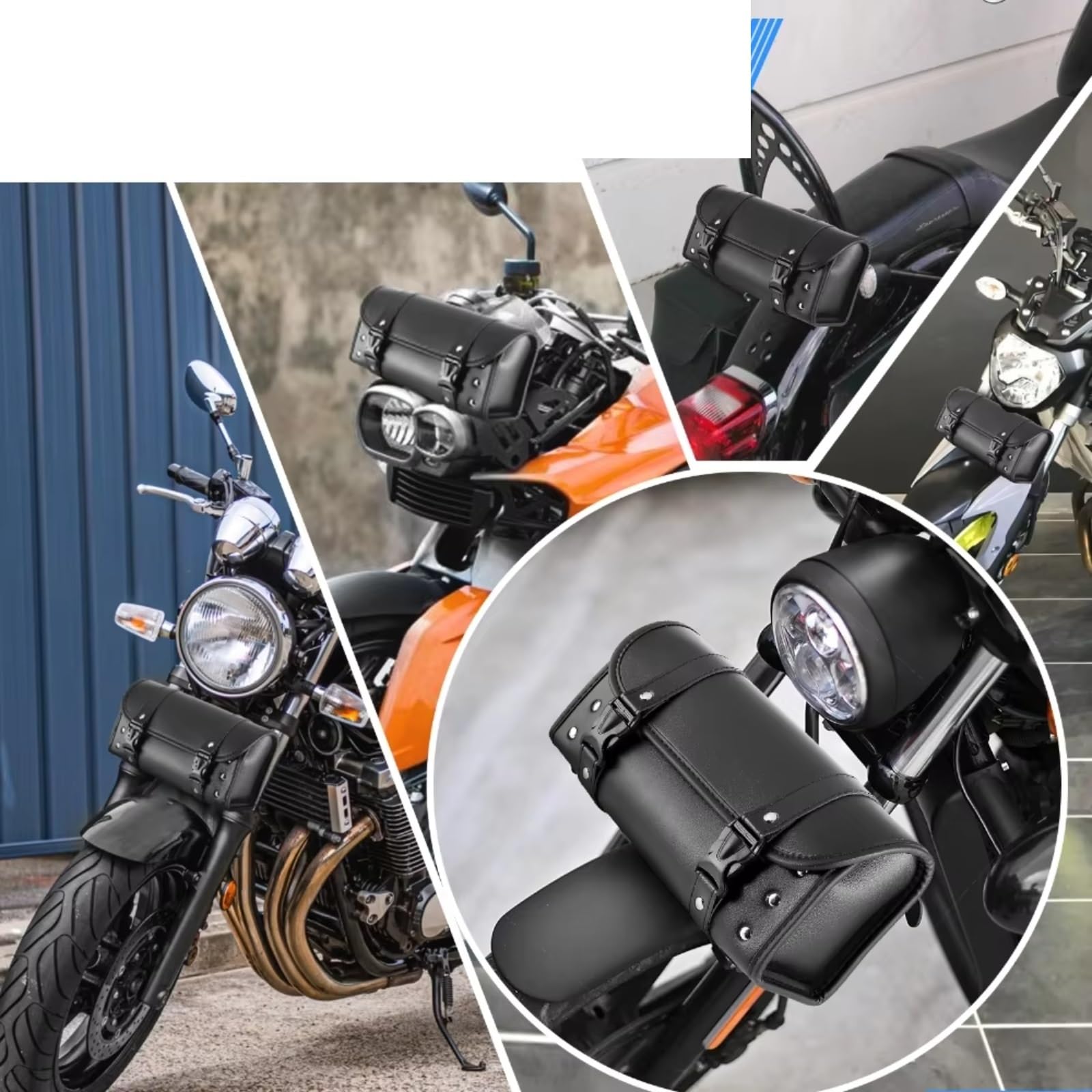 Borse Laterali Universali Moto Manubrio Anteriore/Posteriore Sissy Bar Borsa Porta Attrezzi Impermeabile Con Fibbia A Sgancio Rapido Sacche Moto