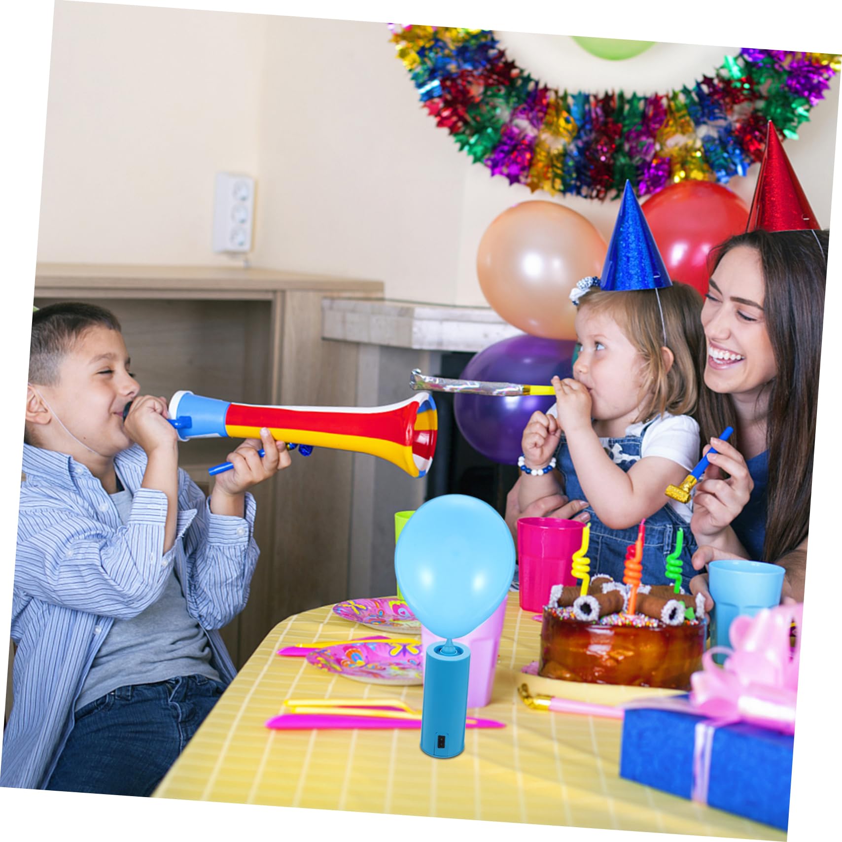 Inflador Eléctrico de Globos Portátil ABS Dc 12 18W 1 Pieza