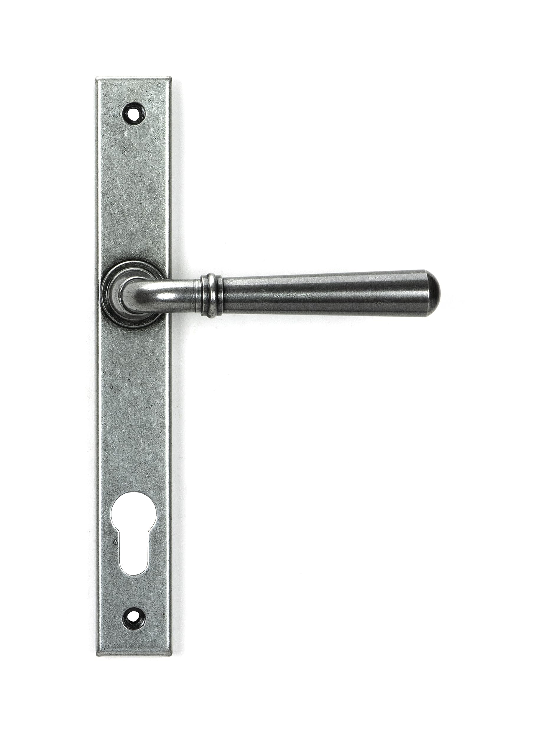 From the Anvil Newbury Slimline Lever Espag. Lock Set - Pewter