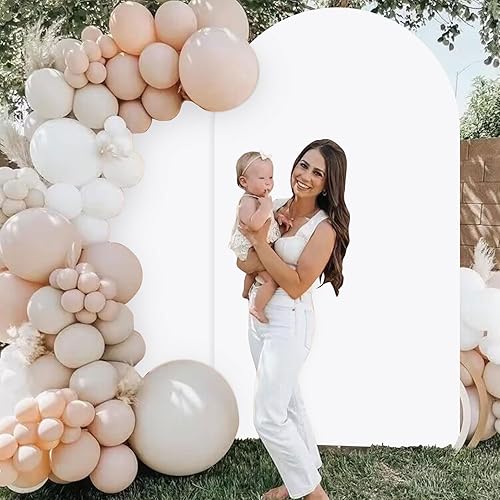 Miniatura 4 de Cubierta de arco de 6 x 2.6 pies, cubierta de elastano para arco de boda, cubierta de telón de fondo de arco de boda, cubierta de fondo de arco de