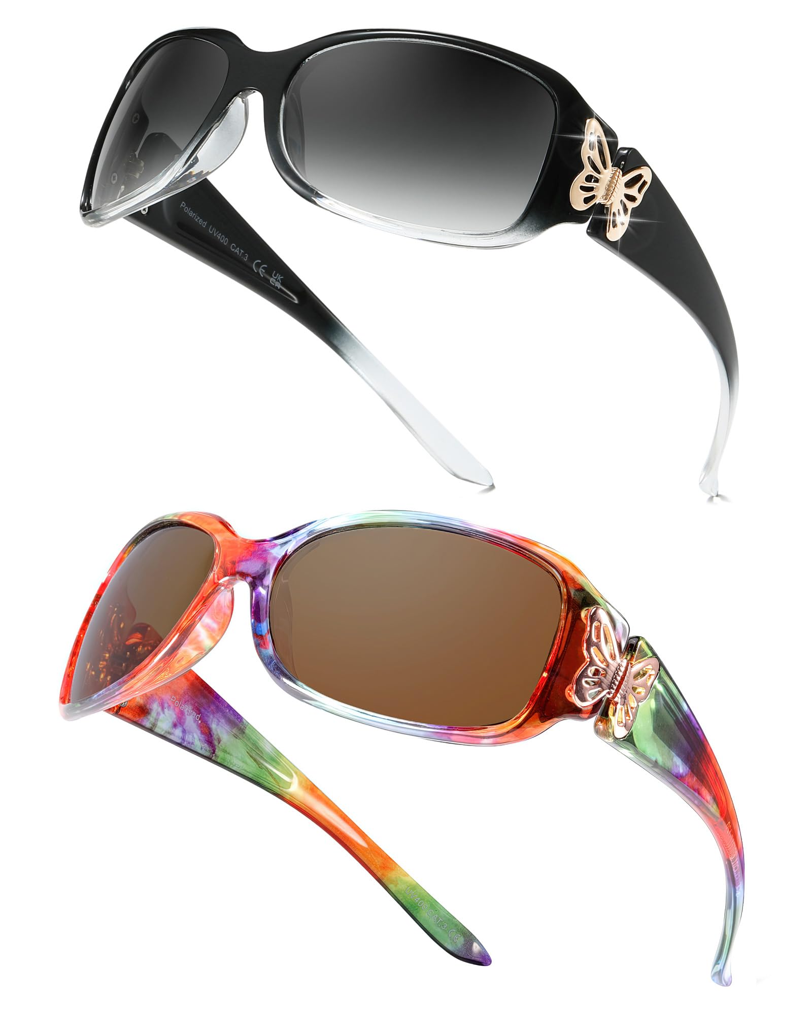 Dames zonnebril vlindermodel met gouden accenten | Guzel Jewels & Fashion