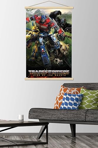 Miniatura 8 de Trends International Hasbro Transformers Rise of the Beasts - Póster de pared Big 4, 22.37 x 34.00 pulgadas, paquete de impresión y colgador negro