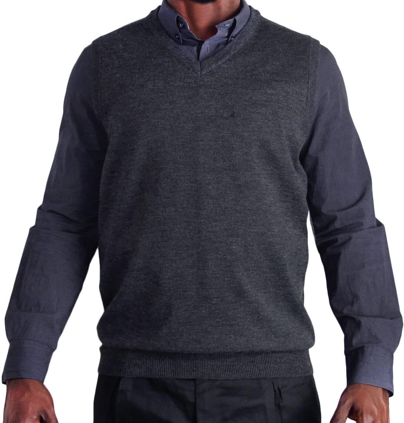Blue Ocean Big and Tall Casual Heather Sweater Vest