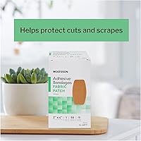 Vista 5 de McKesson Vendajes adhesivos, estériles, parche de tela, 2 x 4 pulgadas, 50 unidades, 1 paquete