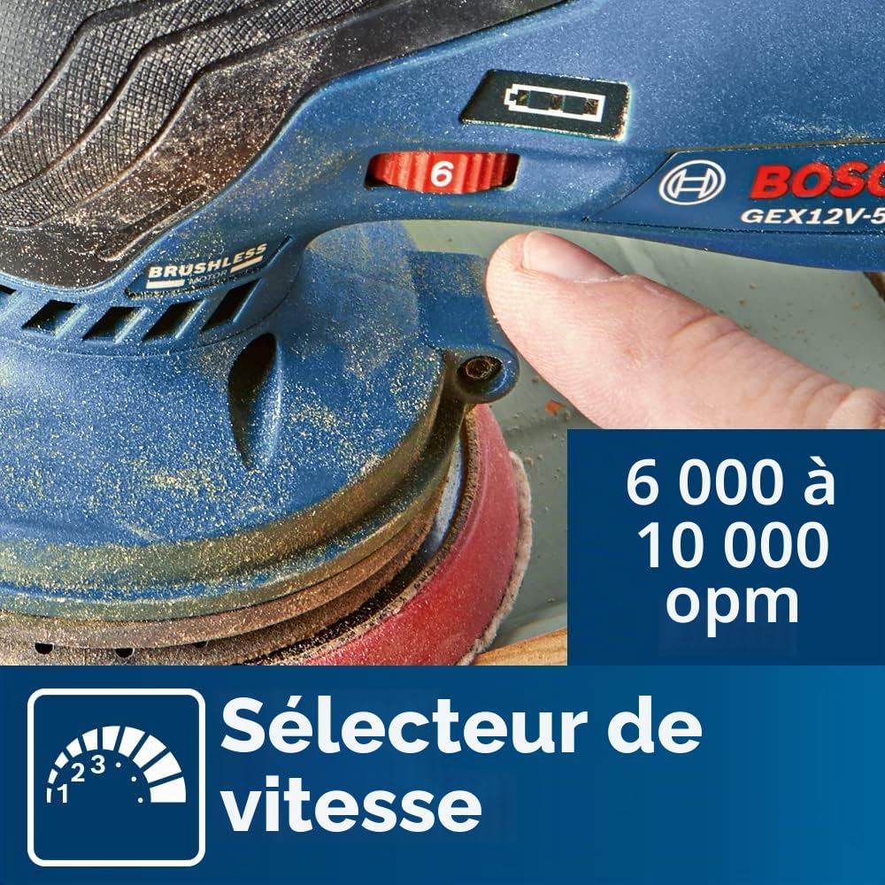 Bosch GEX12V-5N 12V Max Brushless 5 In. Random Orbit Sander (Bare Tool)