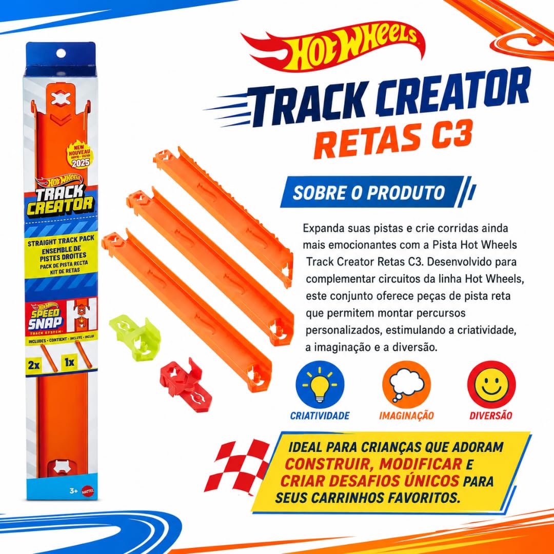 Pista Hot Wheels Kit De Giros Sem Limite Track Builder - Hdx79 - Mattel Pista Hot Wheels Kit De Giros Sem Limite Track Builder - Hdx79 - Mattel