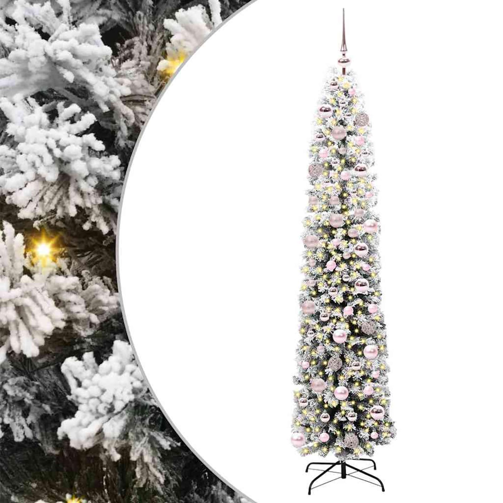 Gecheer Künstlicher Weihnachtsbaum mit 300 LEDs mit Ständer Grün 180 cm, Weihnachtsdekoration für Zuhause Geschäfte Hotels und Festliche Events3395020