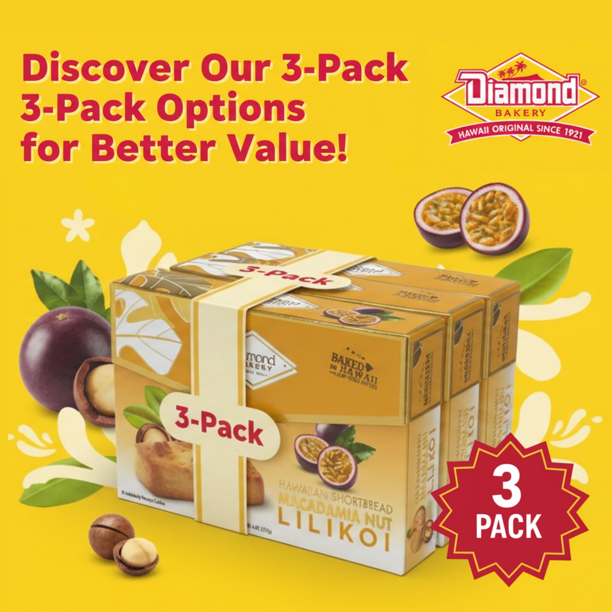 Amazon.com: Diamond Bakery Hawaiian Shortbread Macadamia Nut