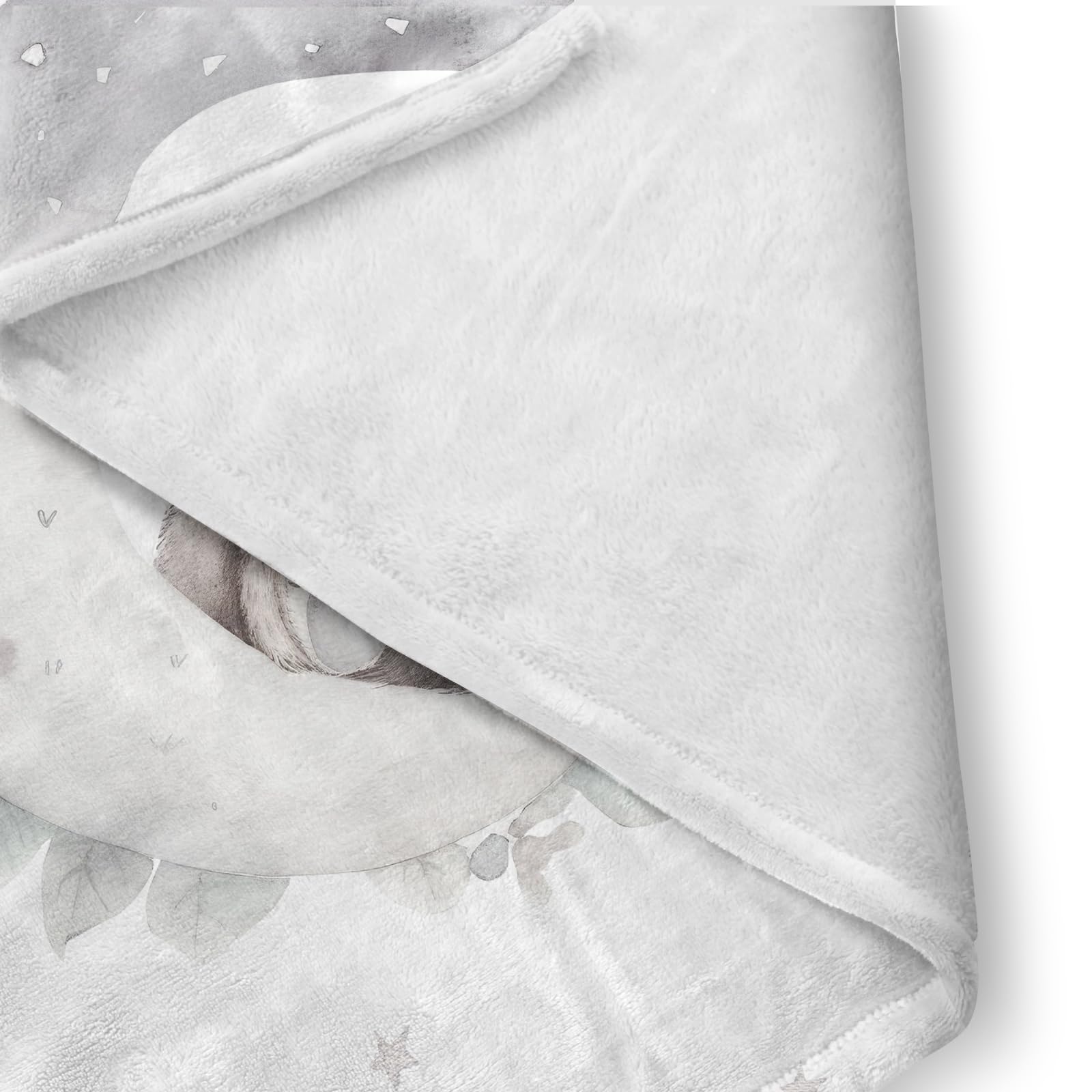 Juego de ropa de cama personalizado para cuna de bebé, juego de 3 piezas con nombre personalizado de animal lunar, manta suave y elegante, sábana, alfombra para gatear para recién nacidos,