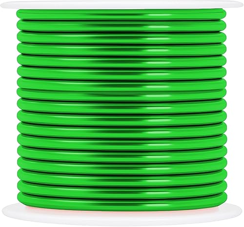 Vista 634 de Mandala Crafts Alambre de aluminio anodizado de calibre 8 para hacer joyas, alambre neutro flexible de color de 128 pies, flexible y flexible