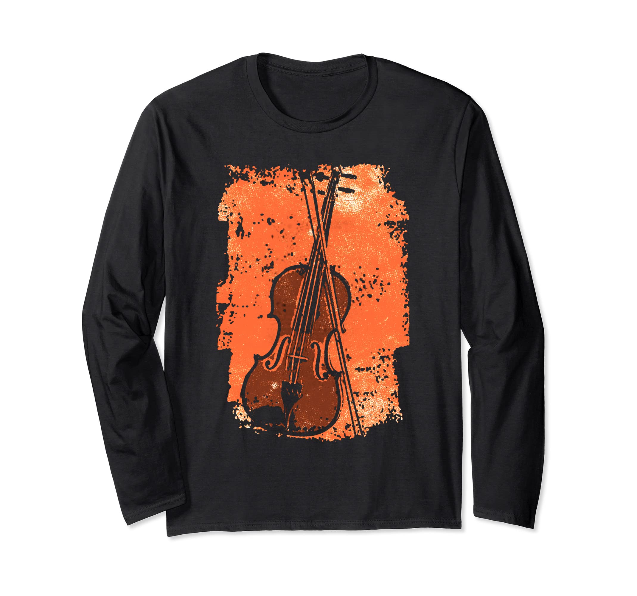 Violinist Violin Player Long Sleeve T-Shirt, Black