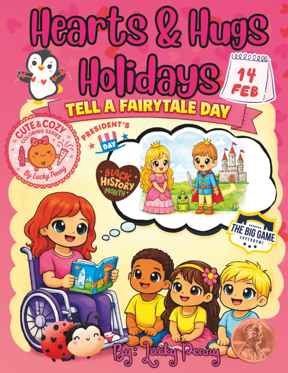 Hearts & Hugs: Holidays An Educational Coloring Book of National & International Holidays & Celebrations for Kids: Celebrating Special Days & ... (Cute & Cozy Coloring Series By Lucky Penny)