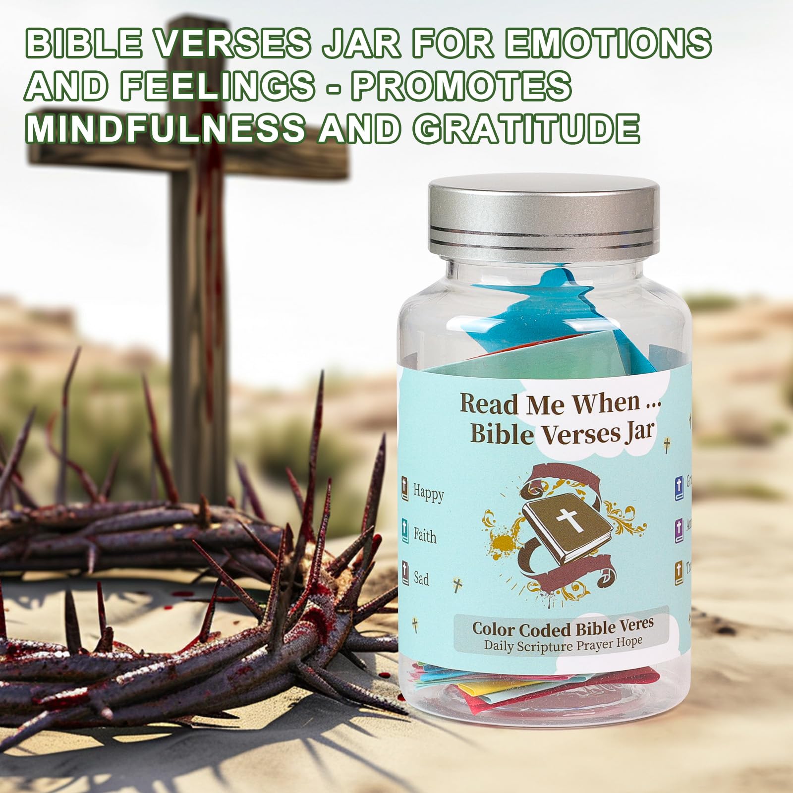 Bible Verse Jar,Christian Gifts for Women,Birthday Gifts For Women Men,Inspirational Bible Jar, Teacher Appreciation, Graduation Gift For Her.