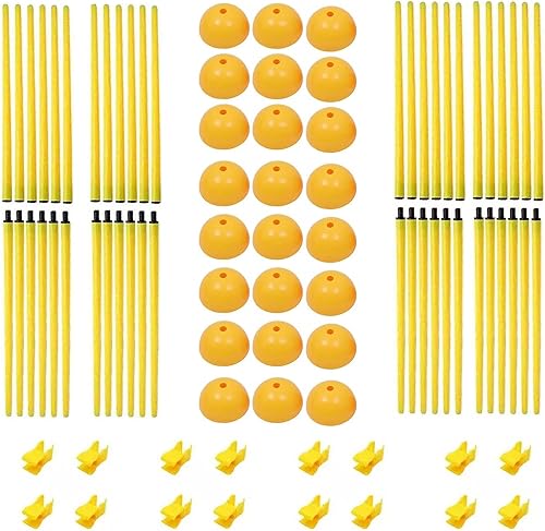 Equipo de entrenamiento de fútbol de 5 pies4.9 ft, bastones de agilidad, paquete de 61224 bastones de agilidad con base de inyección de arenaagua
