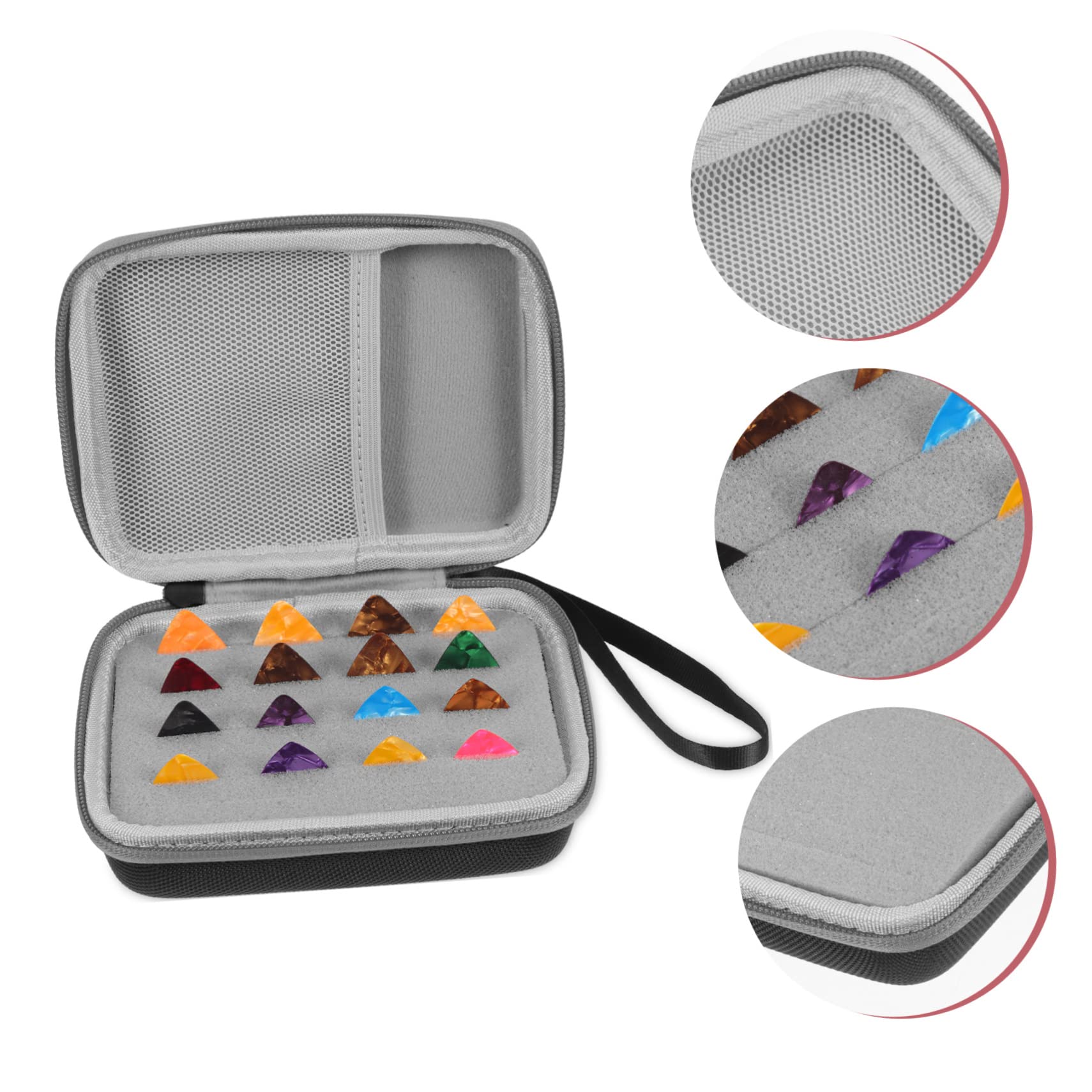 VICASKY 3juegos Estuche De Almacenamiento para Púas De Guitarra con Púas De Accesorios Prácticos para Guitarra Folk Color Aleatorio para Guardar y Pequeños Accesorios