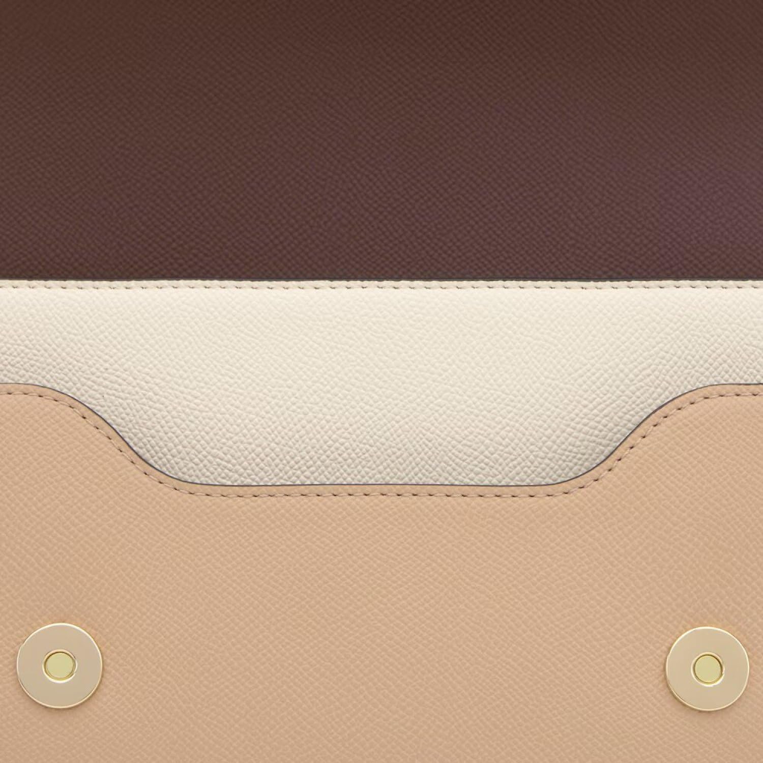 TOUS Bolso de Hombro, Marrón y Beige, Piel Sintética, con Asa Ajustable, Diseño Bicolor