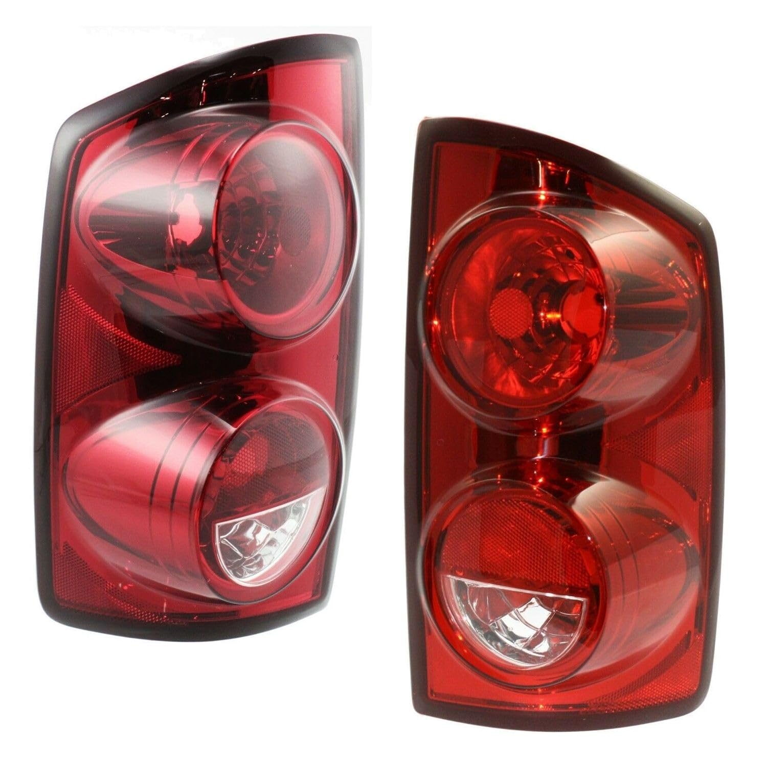 Left Driver and Right Passenger Side Brake Stop Reverse Tail Light Set for Dodge for Ram 1500 SXT 2008 for Ram 1500/2500/3500 Sport/TRX4 2007 for Ram 2500 Crew 2009 & SLT Big Horn 2008