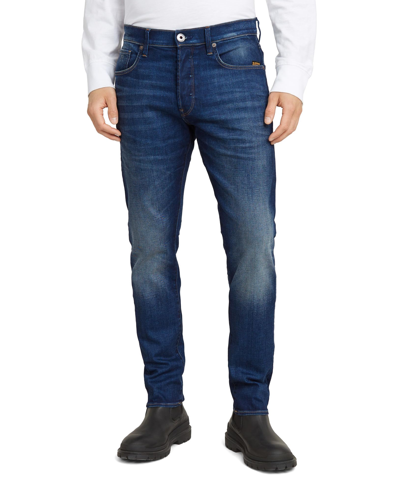 G-​STAR Homme Jean 3301 Slim, Bleu (worker blue faded 51001-​A088-​A888), 34W / 32L