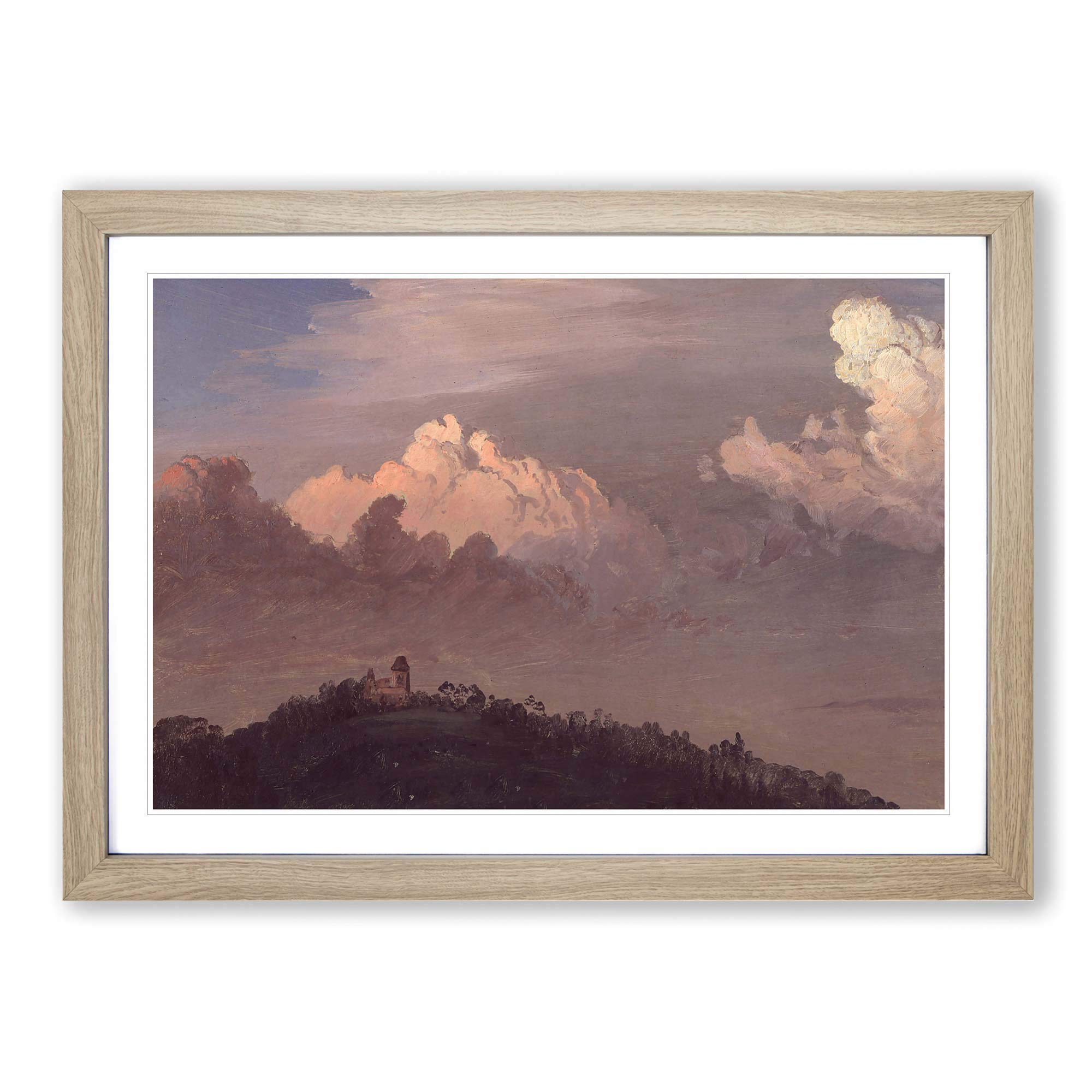Big Box Art Frederic Edwin Church Landscape (1) Framed Wall Art Picture Print Ready to Hang, Oak A2 (62 x 45 cm)