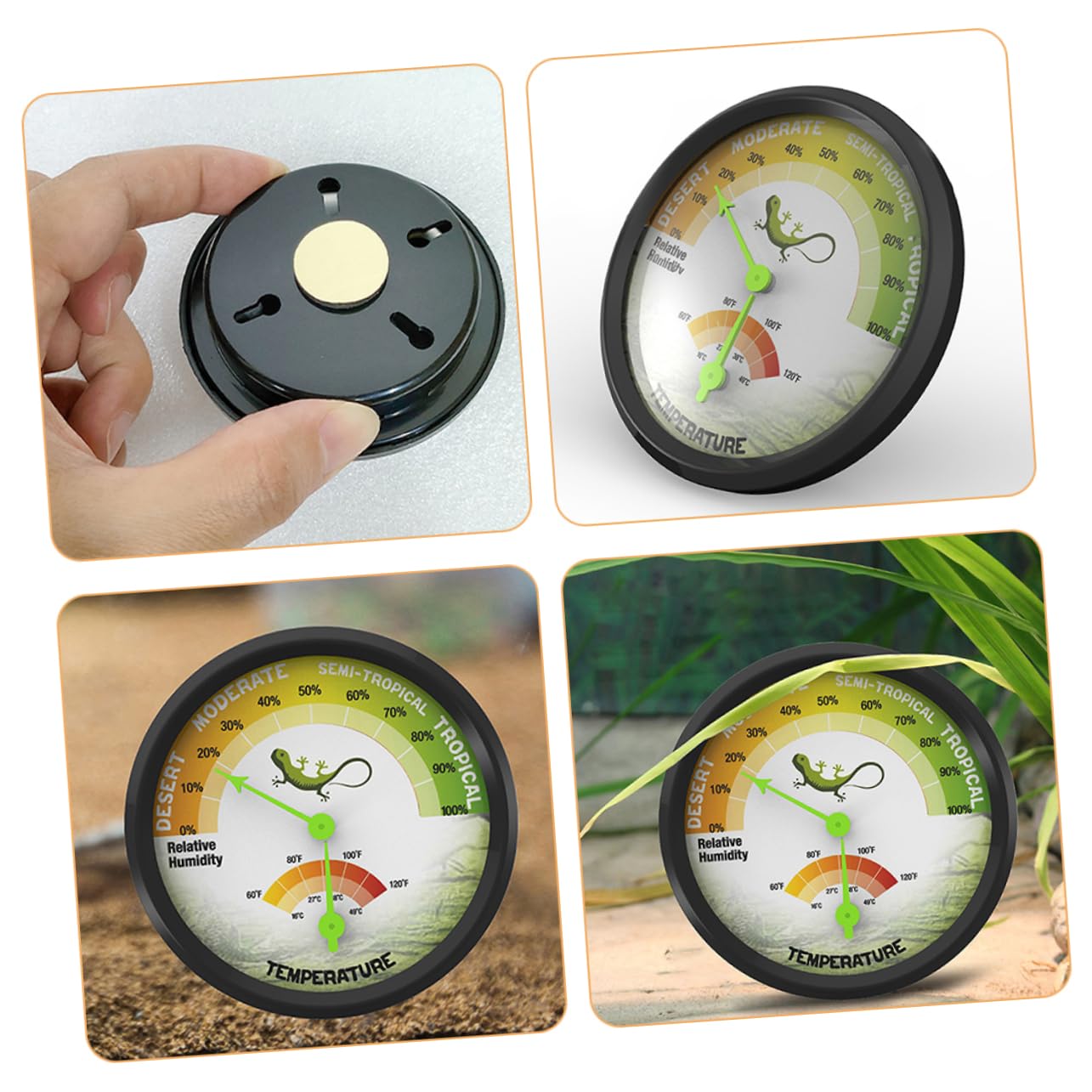 Thermomètre Et Hygromètre Double Pour Terrarium De Reptiles Appareil De Mesure De Température Et Humidité Pour Vivariums Et Couveuses Mini Thermomètre Pratique