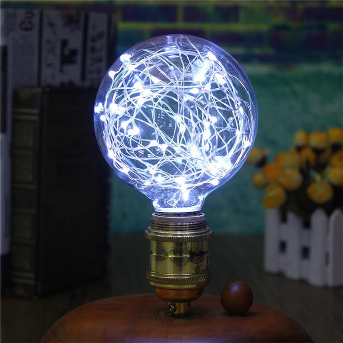 Vintage Lighting Bulb, S7 SEVEN G95 3W Edison Retro LED Bulbs Filament Globe Spiral Design LED Lights Home Decorative Bulbs with E27 Base 2700K (White)