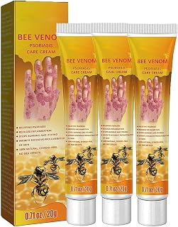 3PCS Bees Venom Psoriasis Treatment Cream,New Zealand Bee Venom Professional Psoriasis Treatment Cream,Zealand Bee Venom Treatment Gel,Soothing and Moisturizing Psoriasis Cream