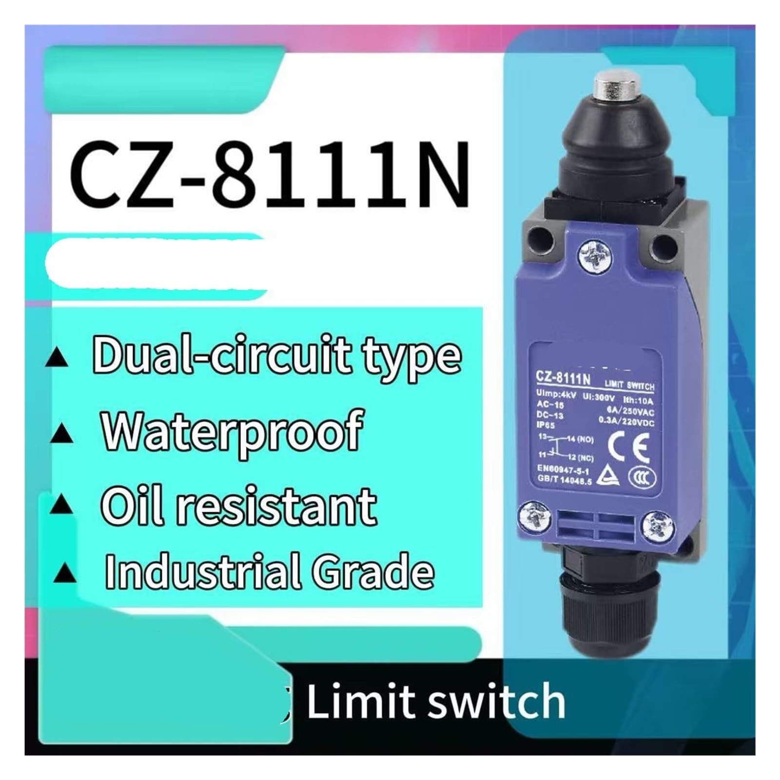 CZ-8111N Final de Carrera IP65 Estanco 1NO1NC 10A 4kV