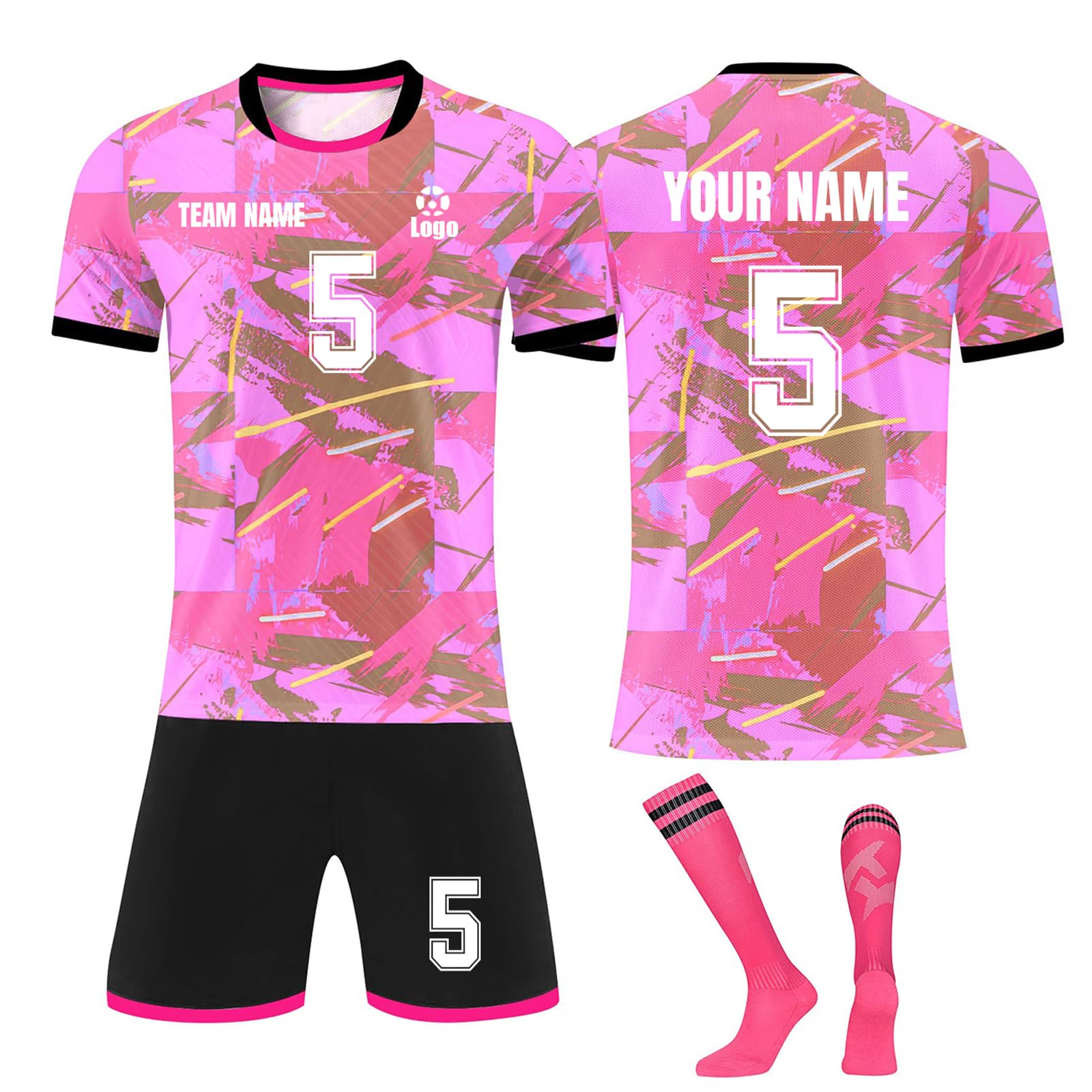 Paris Fußballtrikot Set Personalisiert - Mit Eigenem Namen Und Nummer