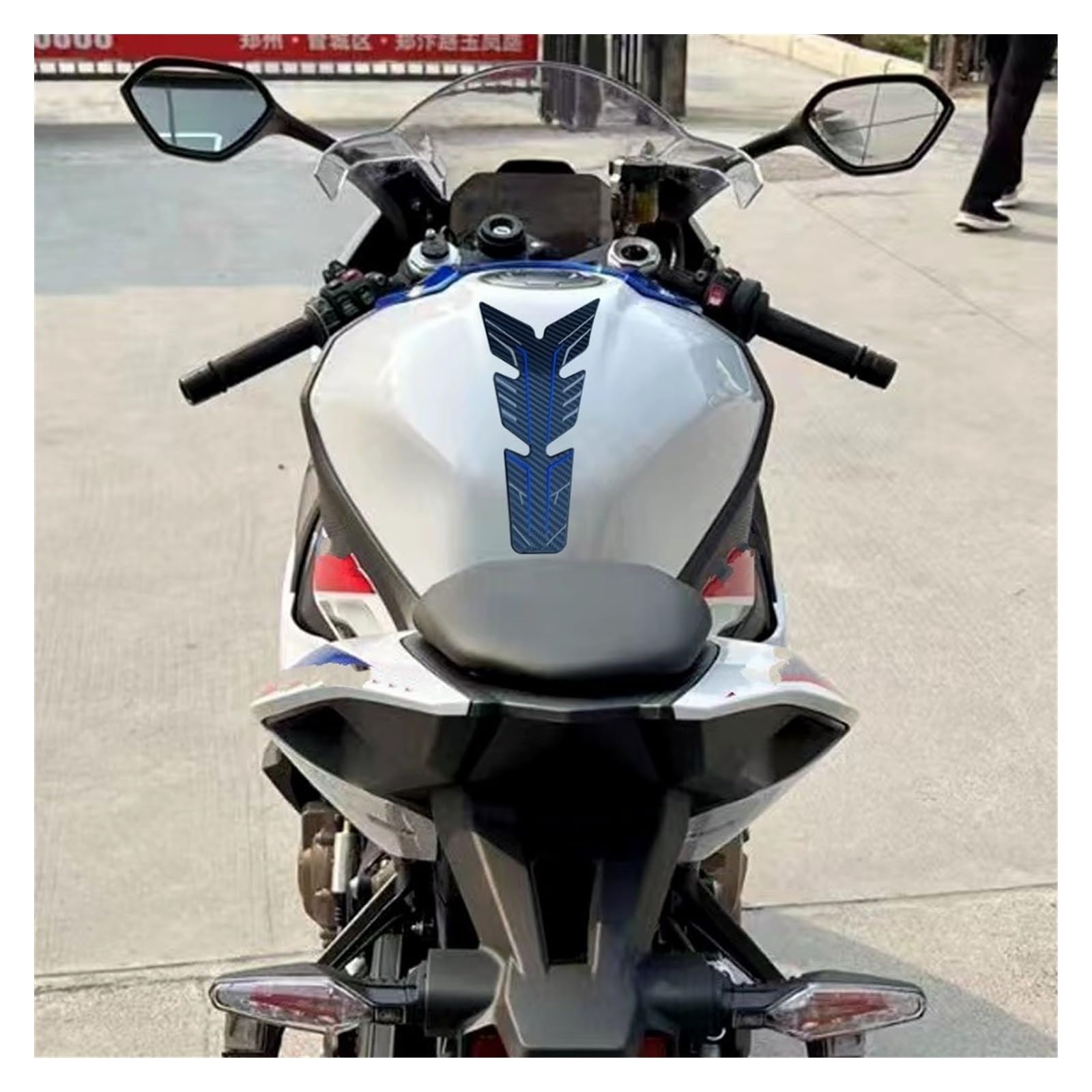 Autocollant Protecteur Bouchon Réservoir Carburant Suzuki GSXR 600 750 1000 - Fibre Carbone