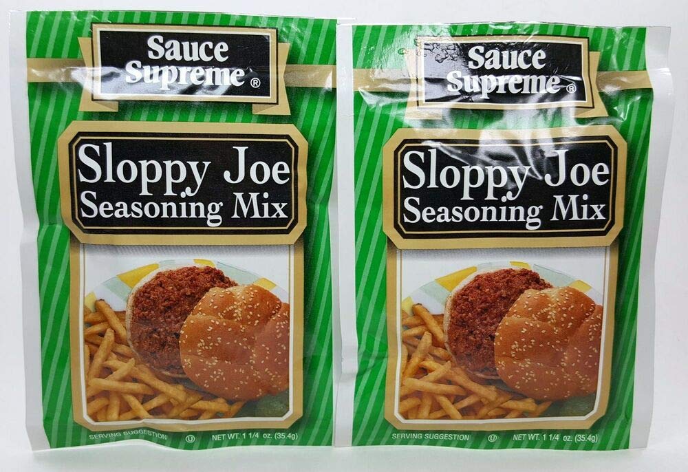 2 PACKS of Sauce Supreme SLOPPY JOE SEASONING MIX new & fresh USA MADE spices